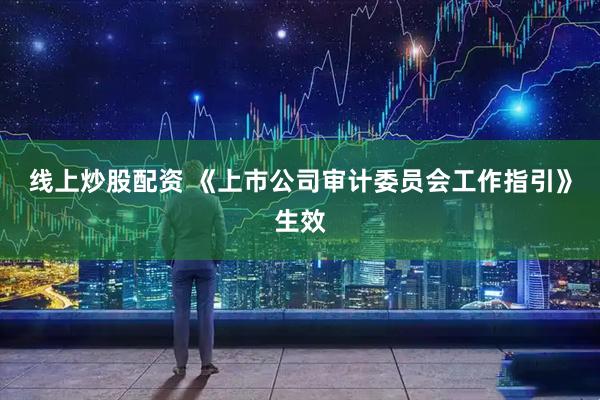 线上炒股配资 《上市公司审计委员会工作指引》生效
